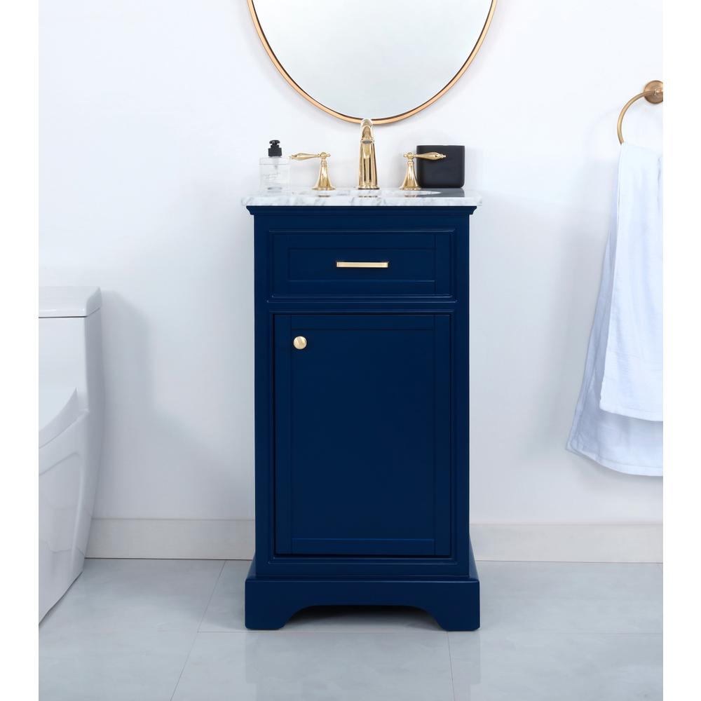 19 inch Single bathroom vanity in Blue. Picture 2