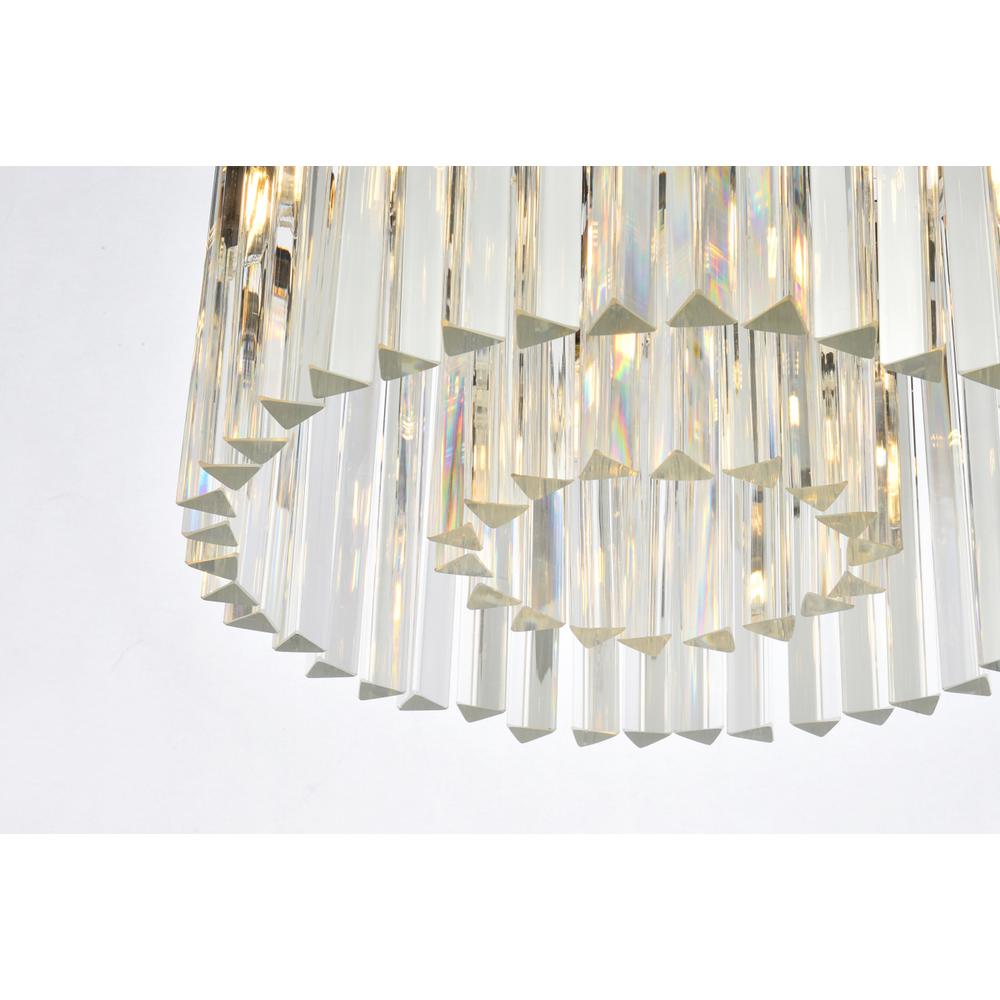 Sydney 6 light Matte Black Flush Mount Clear Royal Cut Crystal. Picture 3