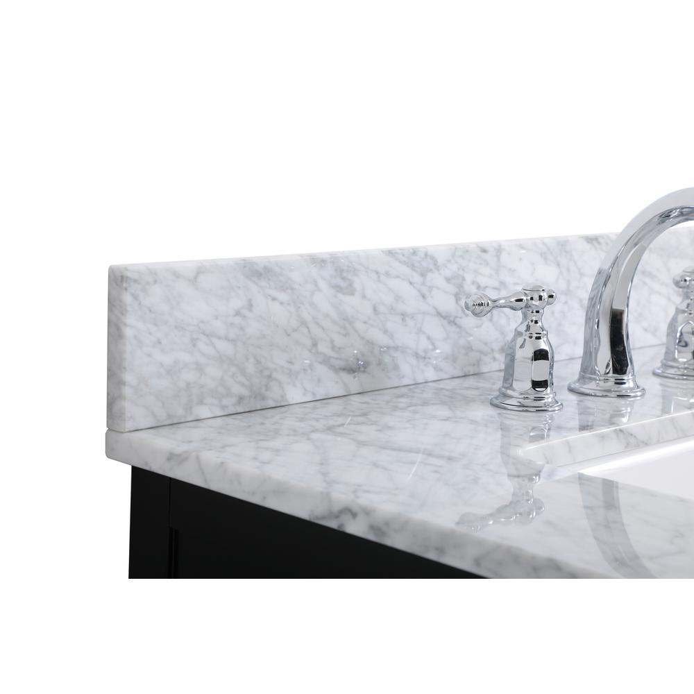 42 inch Single bathroom vanity in black with backsplash. Picture 11