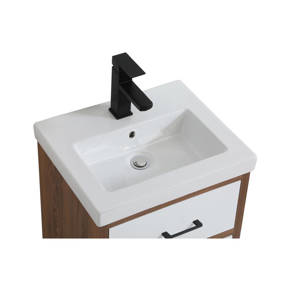 18 inch bathroom vanity in matte white. Picture 9