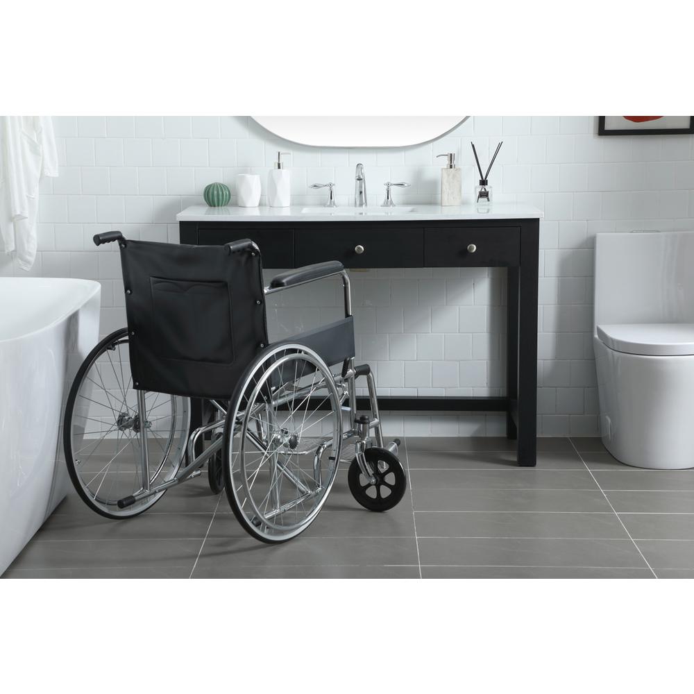 48 Inch ADA Compliant Bathroom Vanity In Black. Picture 14