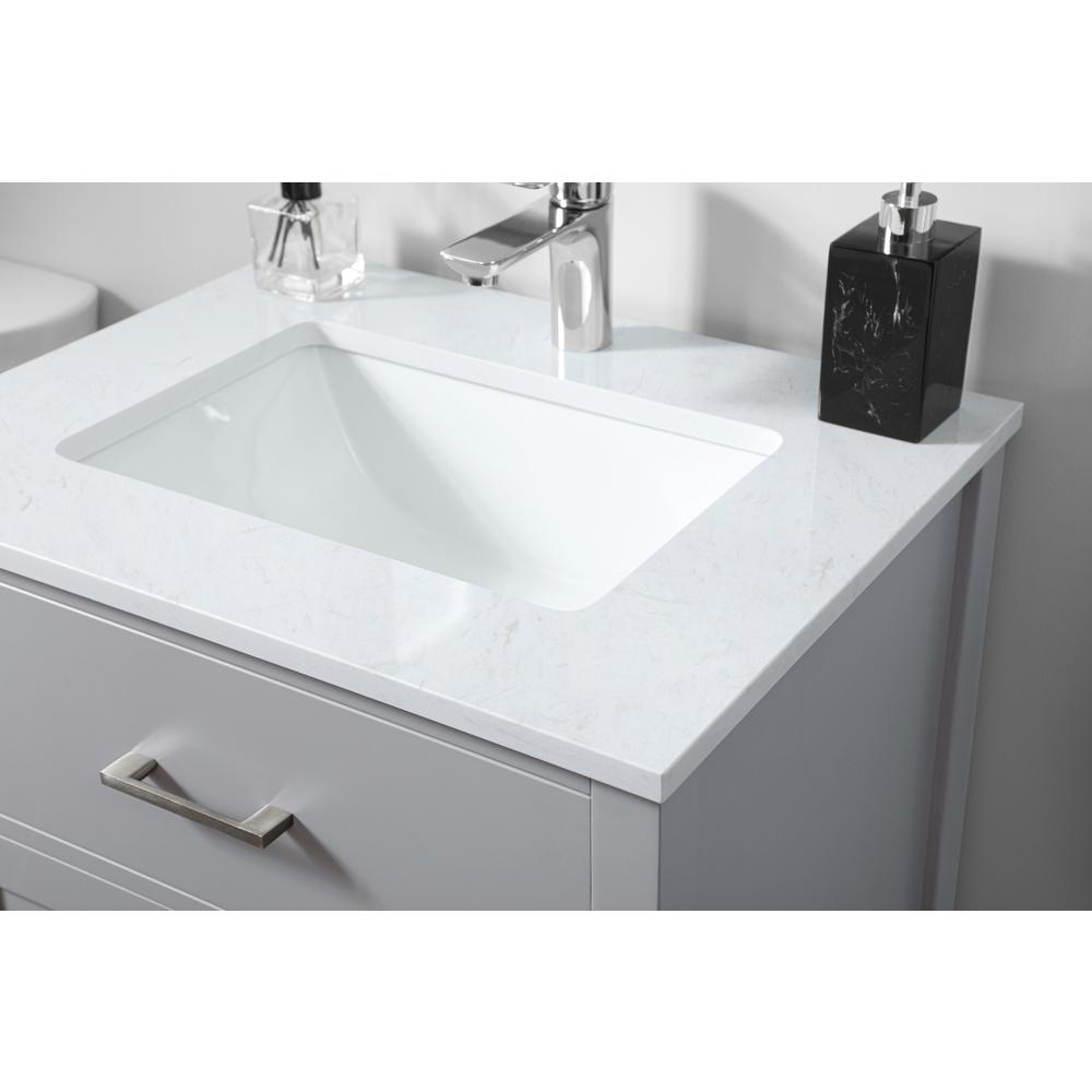 24 Inch SIngle Bathroom Vanity In Grey. Picture 5