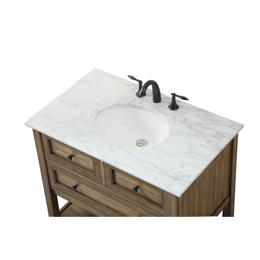 36 inch Single bathroom vanity in driftwood. Picture 10