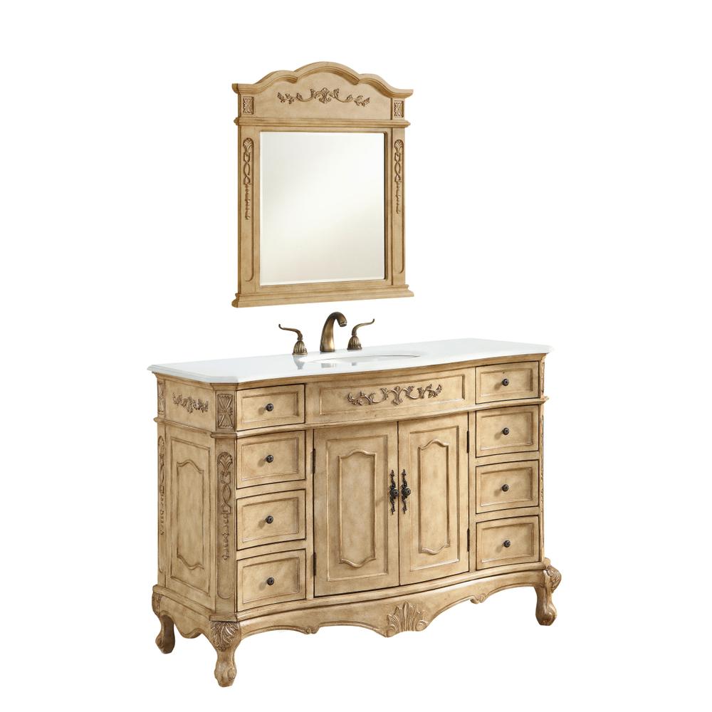 48 inch Single Bathroom vanity in Antique Beige. Picture 2