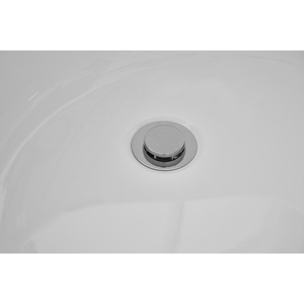 67 inch soaking Single slipper bathtub in glossy white. Picture 12