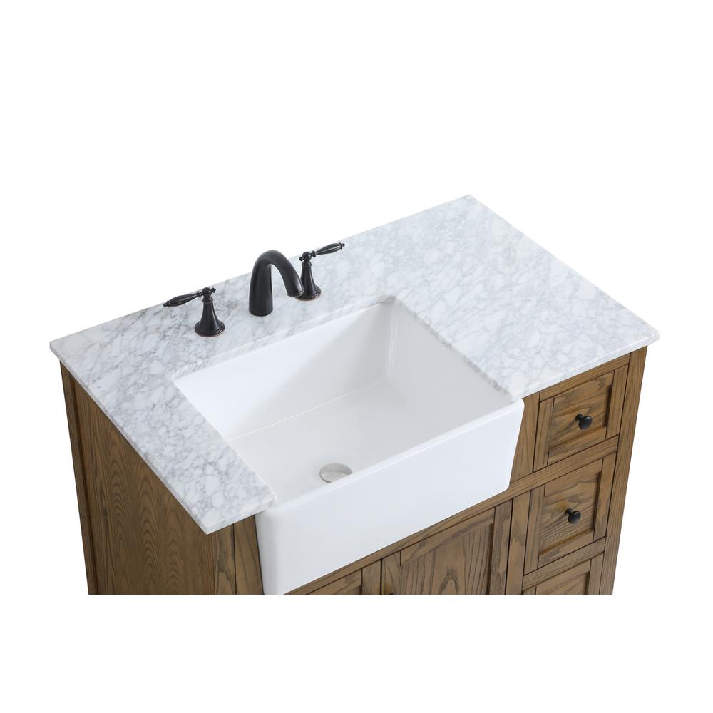 36 inch Single bathroom vanity in driftwood. Picture 10