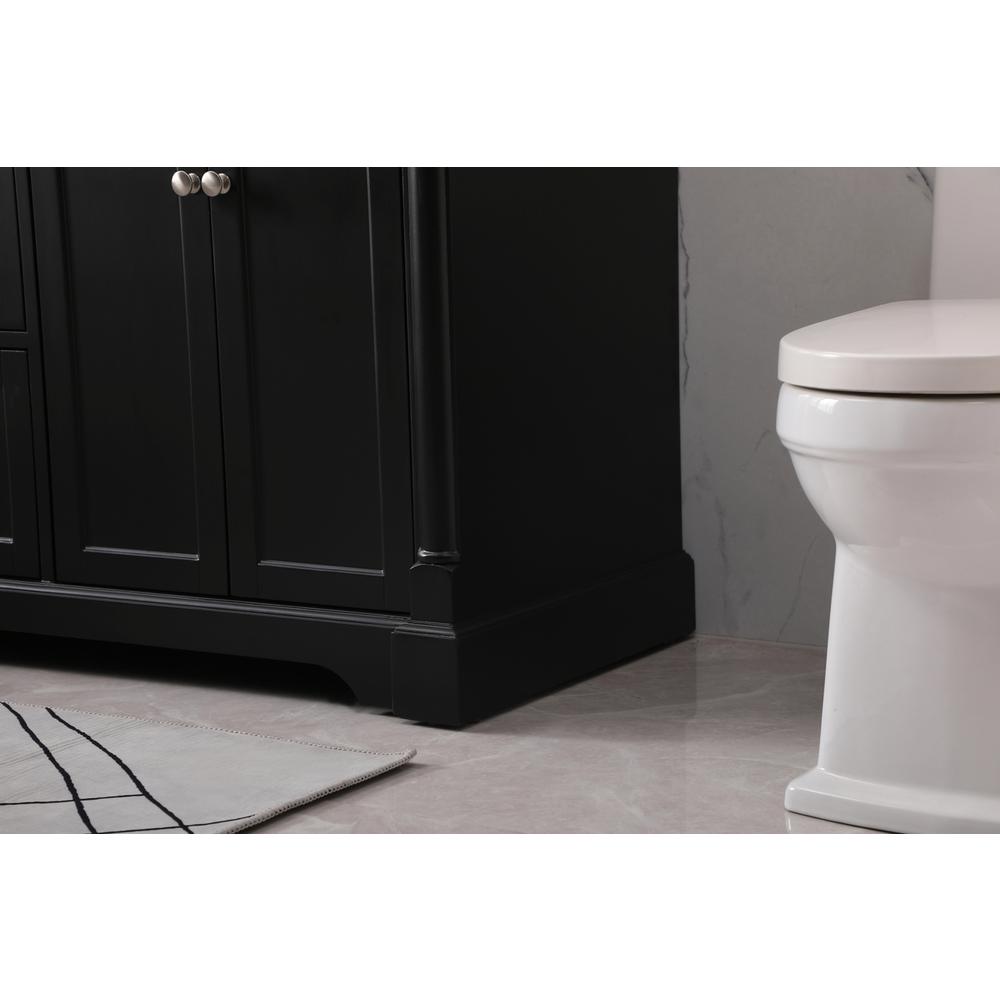60 inch double bathroom vanity set in black. Picture 6