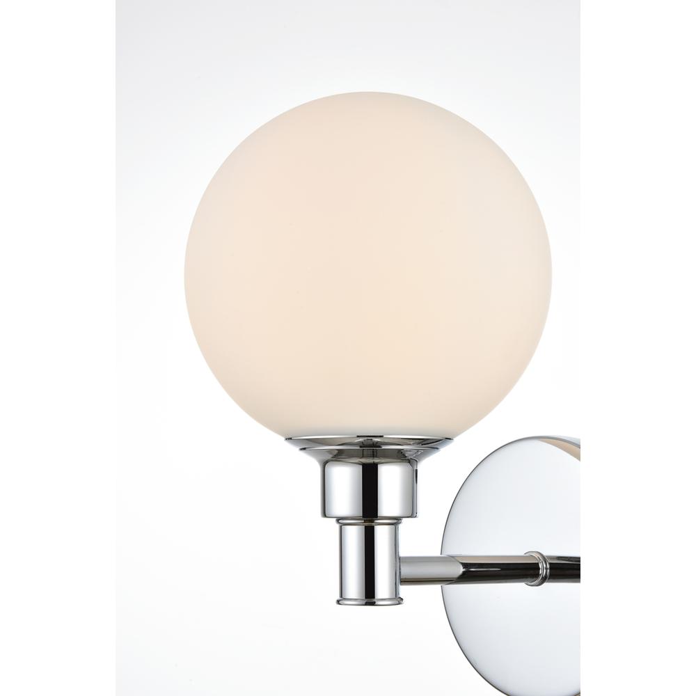 Cordelia 1 light Chrome and frosted white Bath Sconce. Picture 3