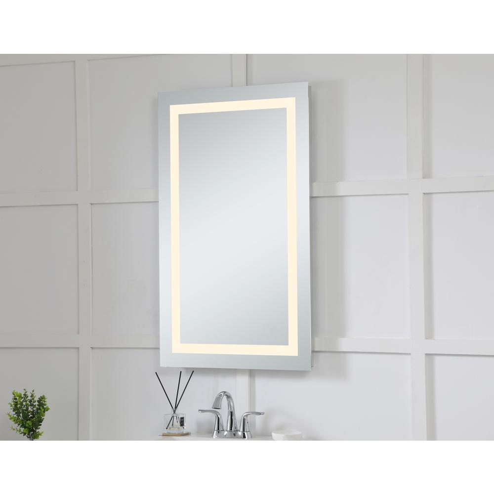 LED Hardwired Mirror Rectangle W24H40 Dimmable 3000K. Picture 5