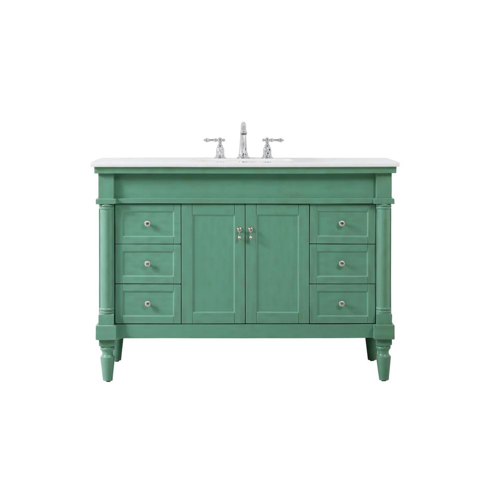 48 inch Single Bathroom vanity in vintage mint. Picture 1