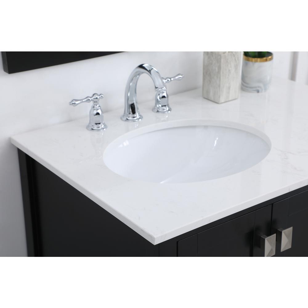 32 inch Single Bathroom Vanity in Black. Picture 5
