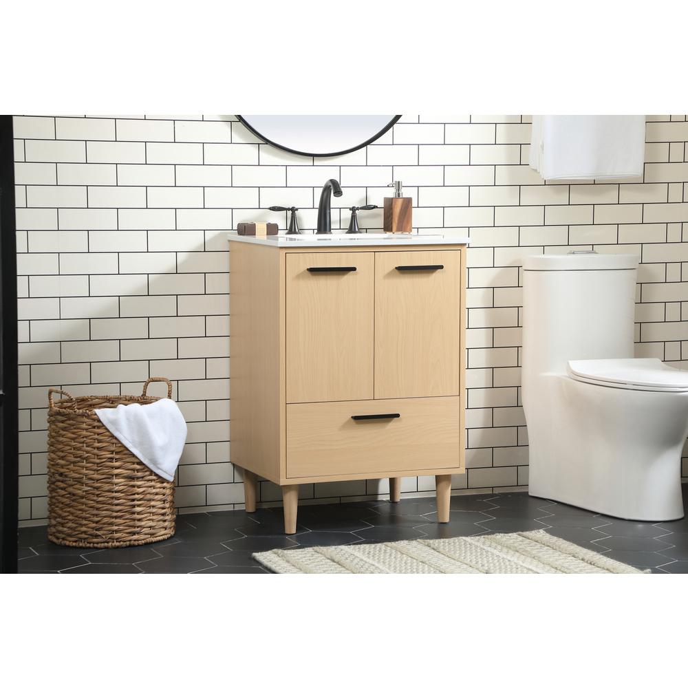 24 inch bathroom vanity in Maple. Picture 2