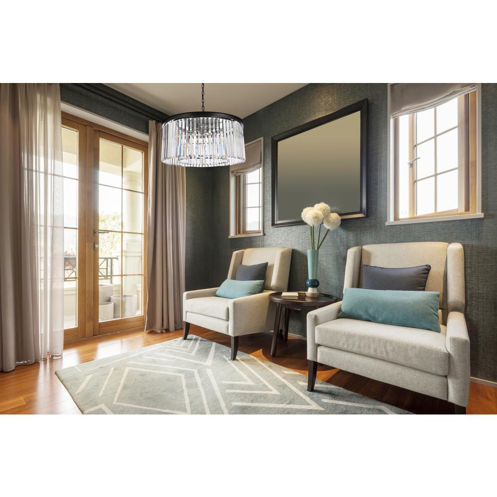 Sydney 8 light Matte Black Chandelier Clear Royal Cut Crystal. Picture 7