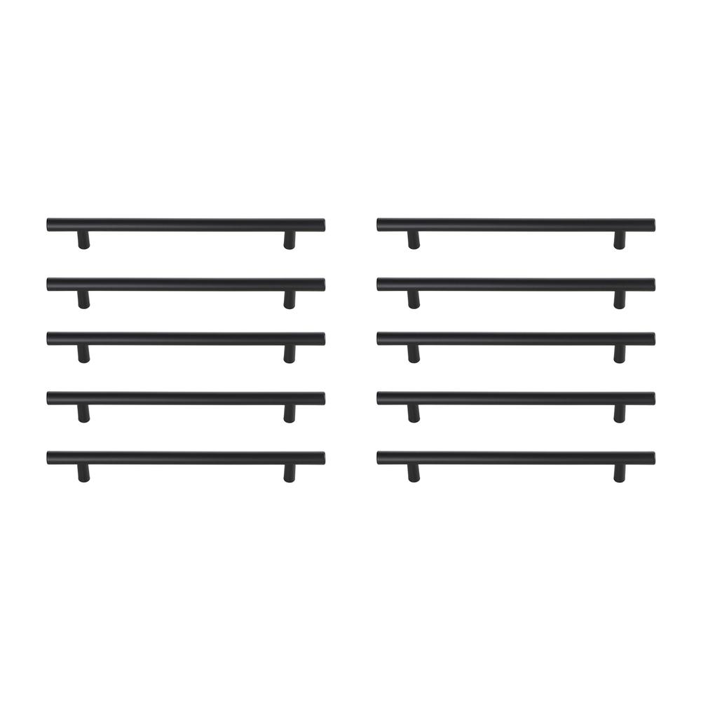 Quinn 7-9/16" Center to Center Matte Black Bar Pull Multipack (set of 10). Picture 1