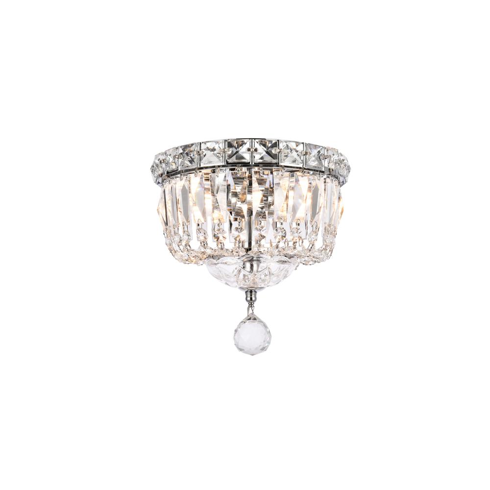 Tranquil 2 light Chrome Flush Mount Clear Royal Cut Crystal. Picture 1