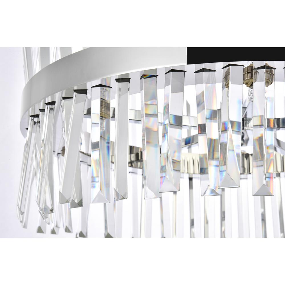Serephina 25 inch crystal round pendant light in chrome. Picture 5