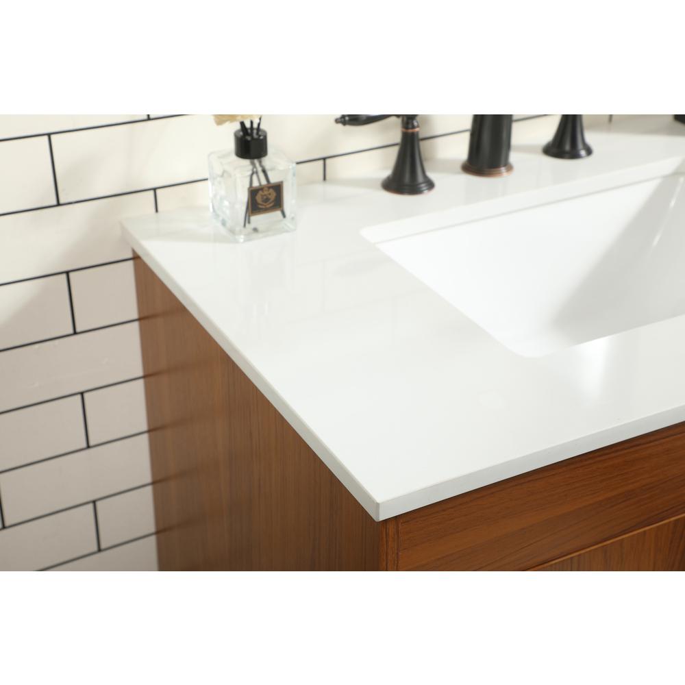 30 inch Single bathroom vanity in teak. Picture 5