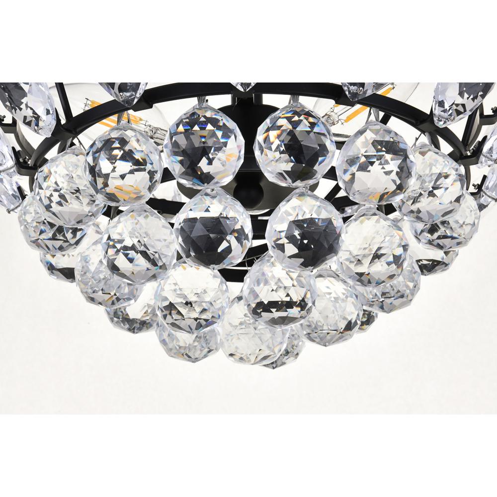 Emilia 14 inch flush mount in black. Picture 3