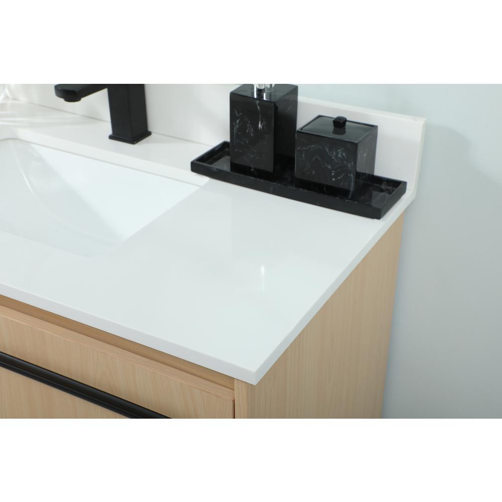 36 inch Single bathroom vanity in maple with backsplash. Picture 5