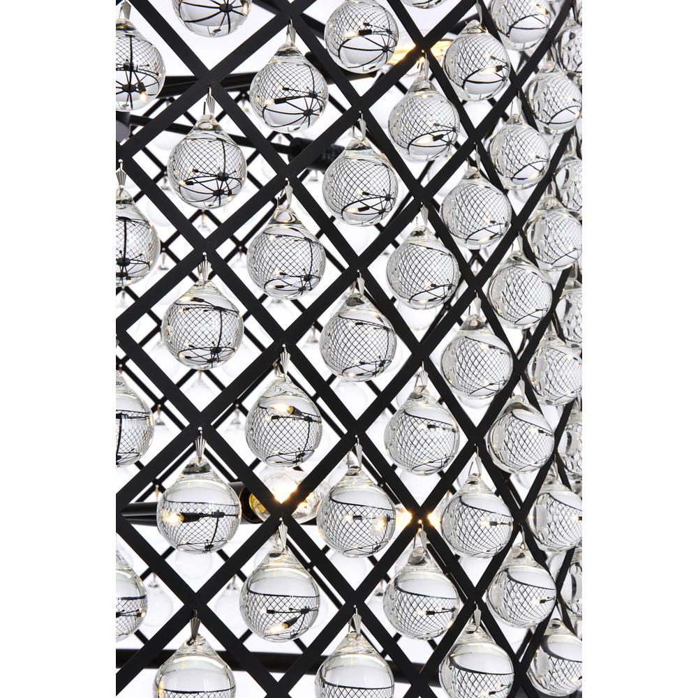 Madison 12 light Matte Black Chandelier Clear Royal Cut Crystal. Picture 4