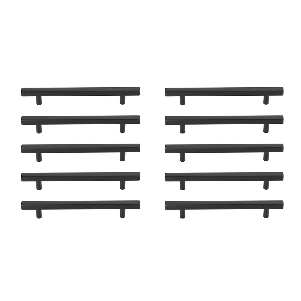 Dior 6-5/16" Center to Center Matte Black Bar Pull Multipack (set of 10). Picture 1