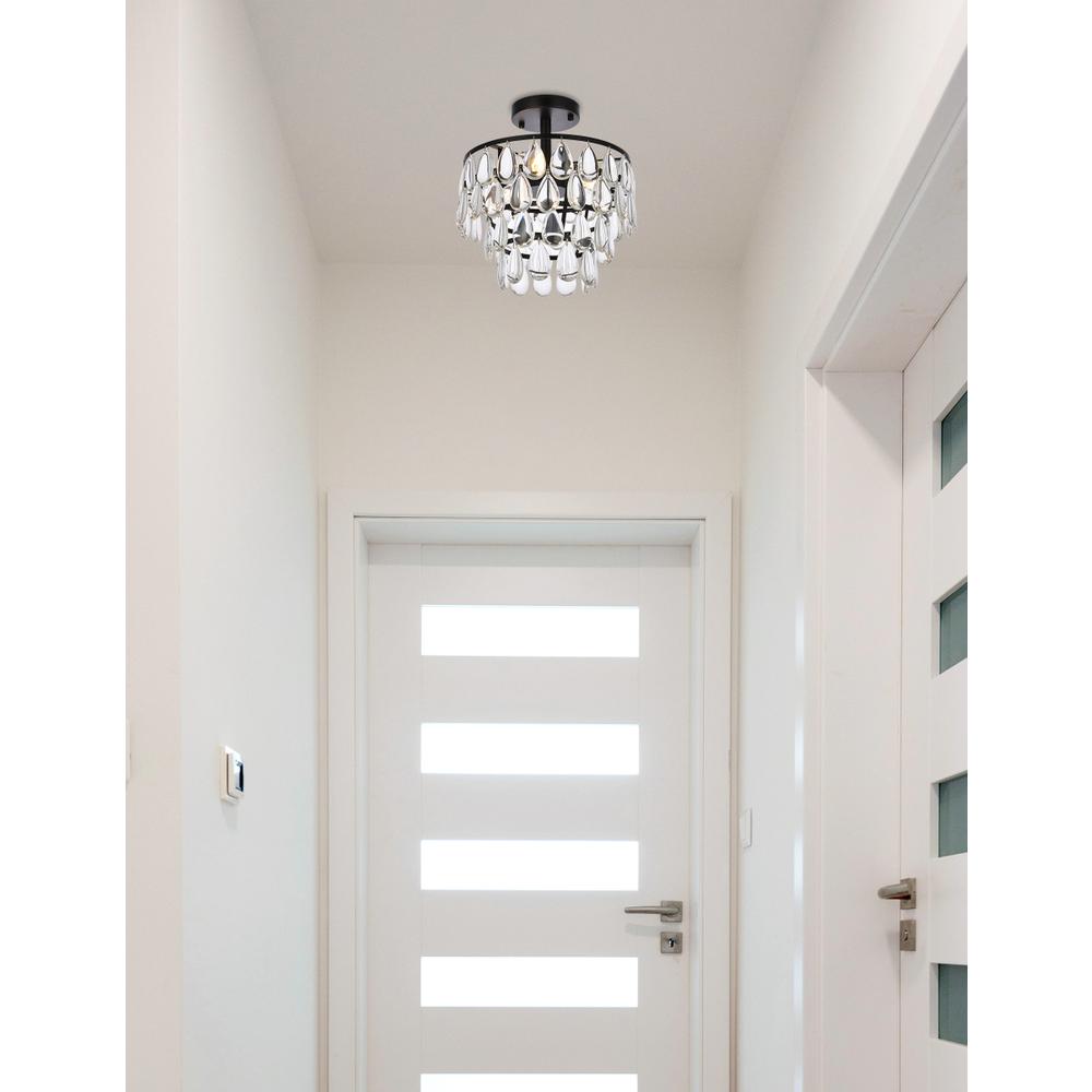 Mila 12 inch flush mount in black. Picture 8