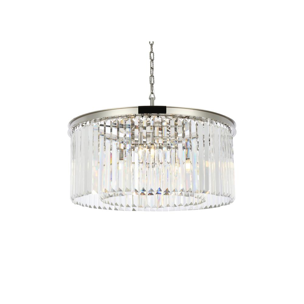 Sydney 8 light polished nickel Chandelier Clear Royal Cut Crystal. Picture 2