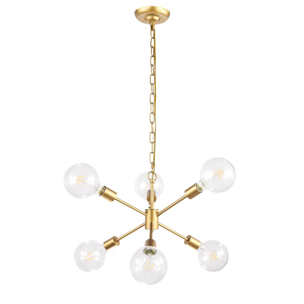 Nolan  6 light Brass pendant. Picture 8