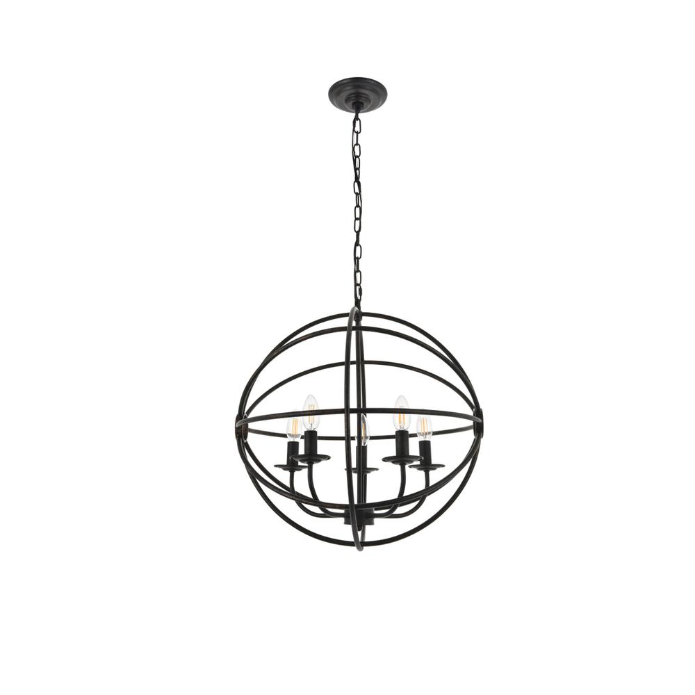 Octavia 5 light dark brown Pendant. Picture 6