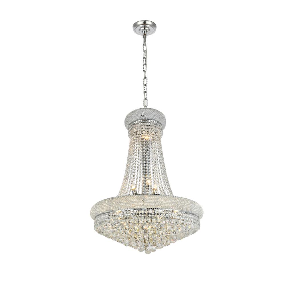 Primo 14 light Chrome Chandelier Clear Royal Cut Crystal. Picture 6