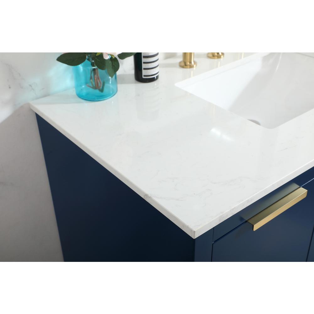 42 inch Single bathroom vanity in blue. Picture 5