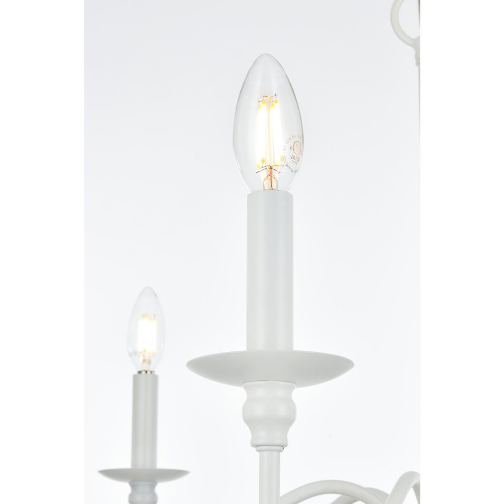 Rohan 42 inch chandelier in White. Picture 4