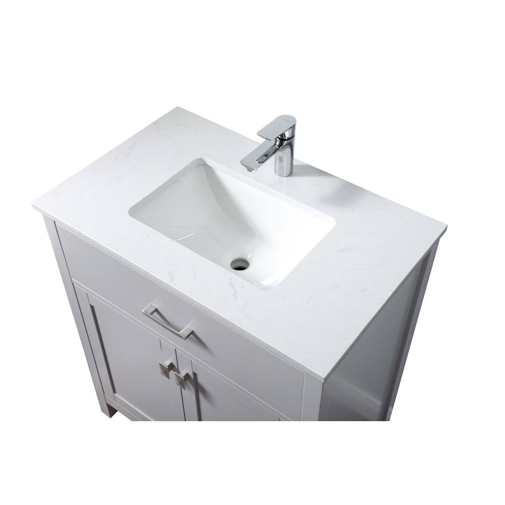 30 Inch SIngle Bathroom Vanity In Grey. Picture 10