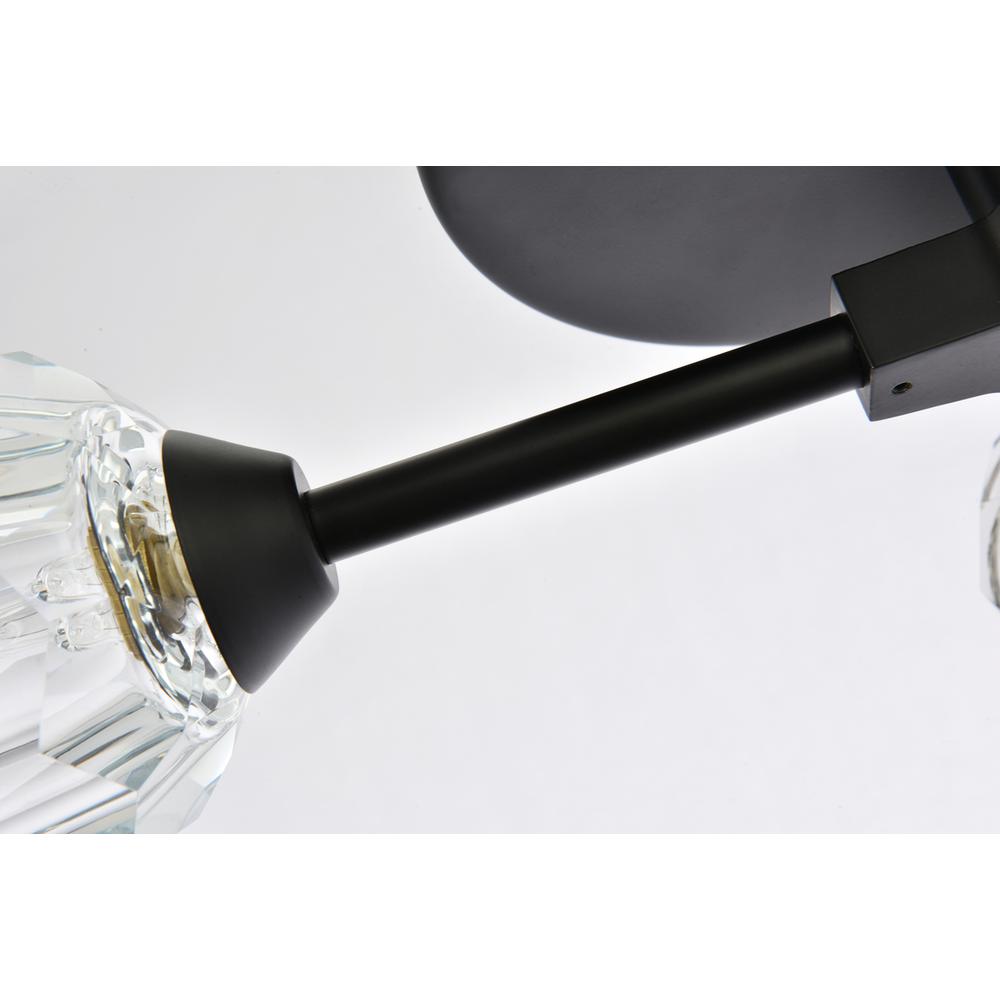 Zayne 3 Light Flush Mount in Black. Picture 5