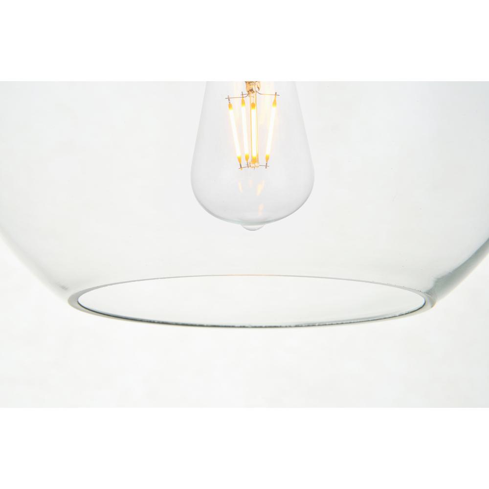 Baxter 1 Light Brass Pendant With Clear Glass. Picture 3