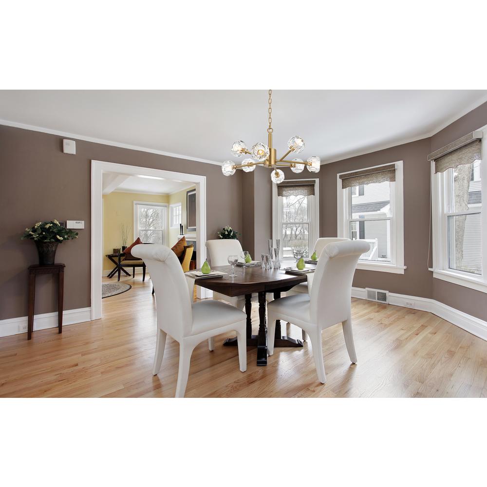Graham 8 Light Pendant in Gold. Picture 8