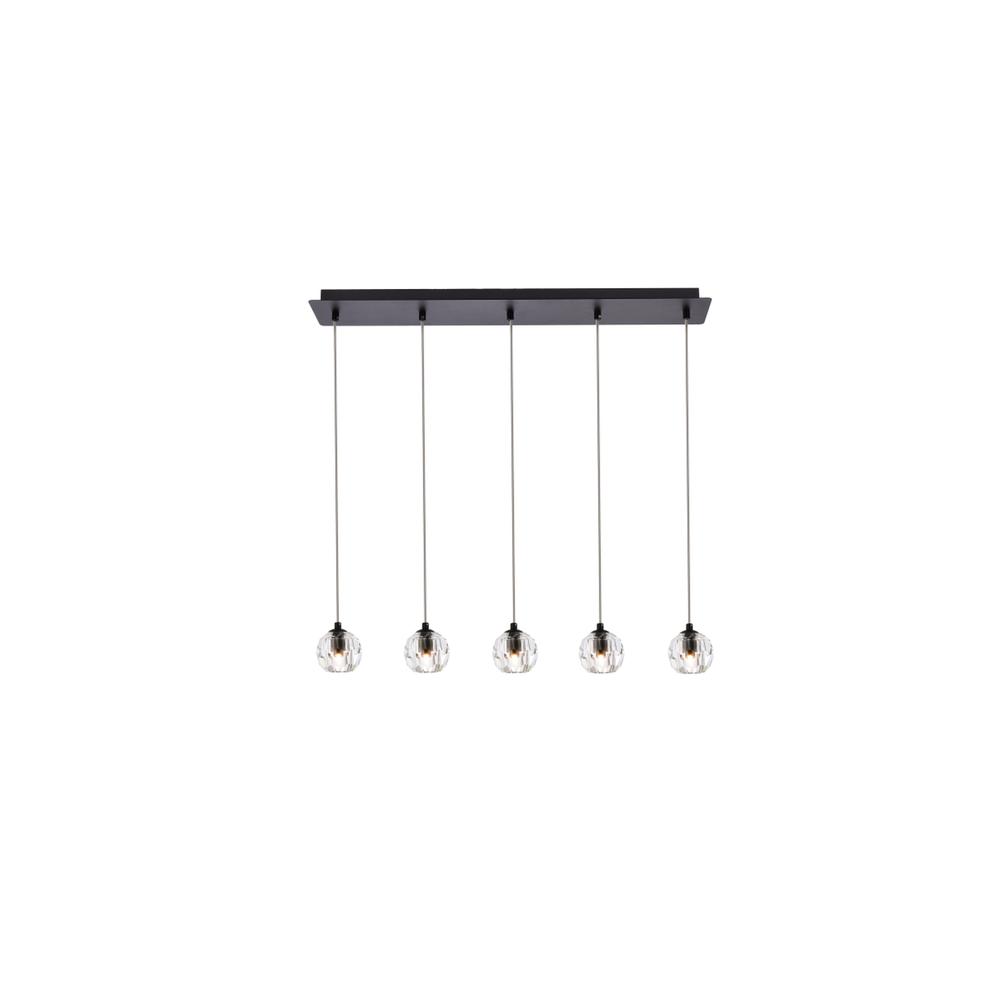 Eren 5 lights Black pendant. Picture 1