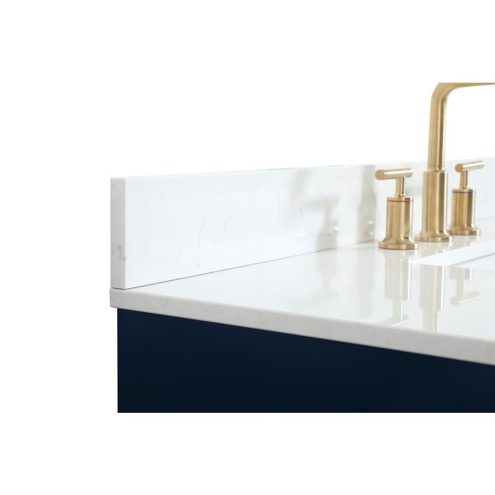 42 inch Single bathroom vanity in blue with backsplash. Picture 11