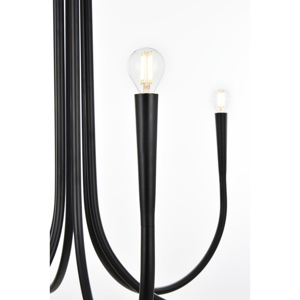 Layne 36 inch chandelier in Black. Picture 3