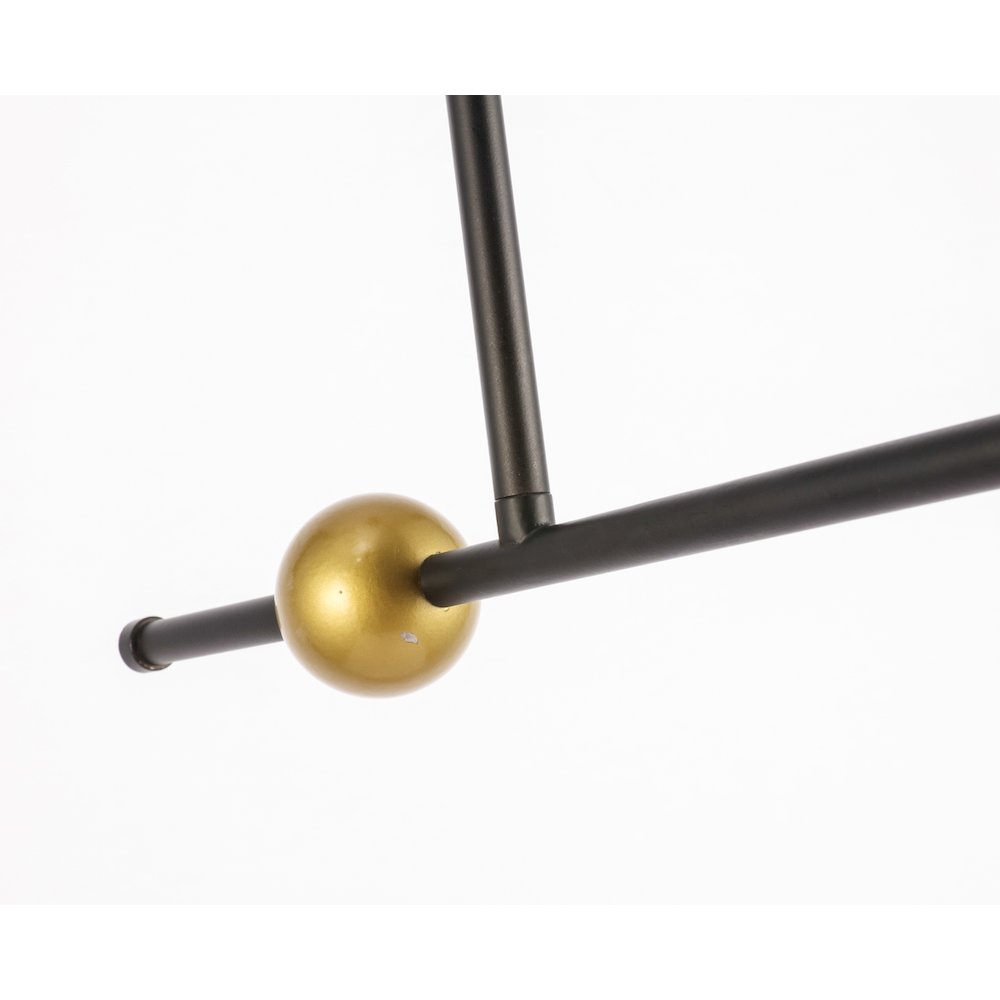 Brees 1 Light Black And Brass Pendant. Picture 10
