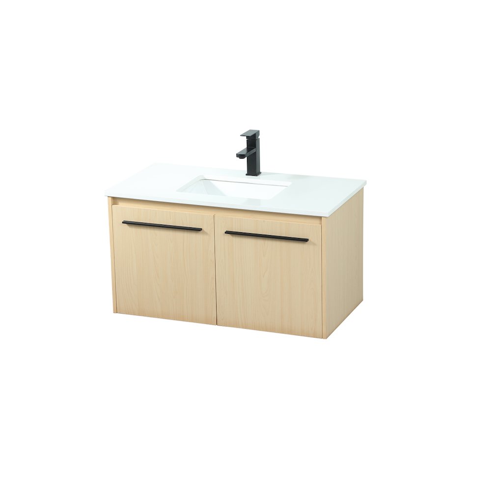 36 Inch Single Bathroom Vanity In Maple. Picture 9
