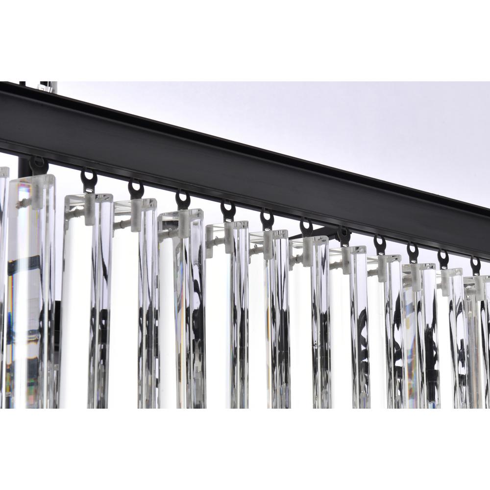 Sydney 34 inch square crystal chandelier in matte black. Picture 5