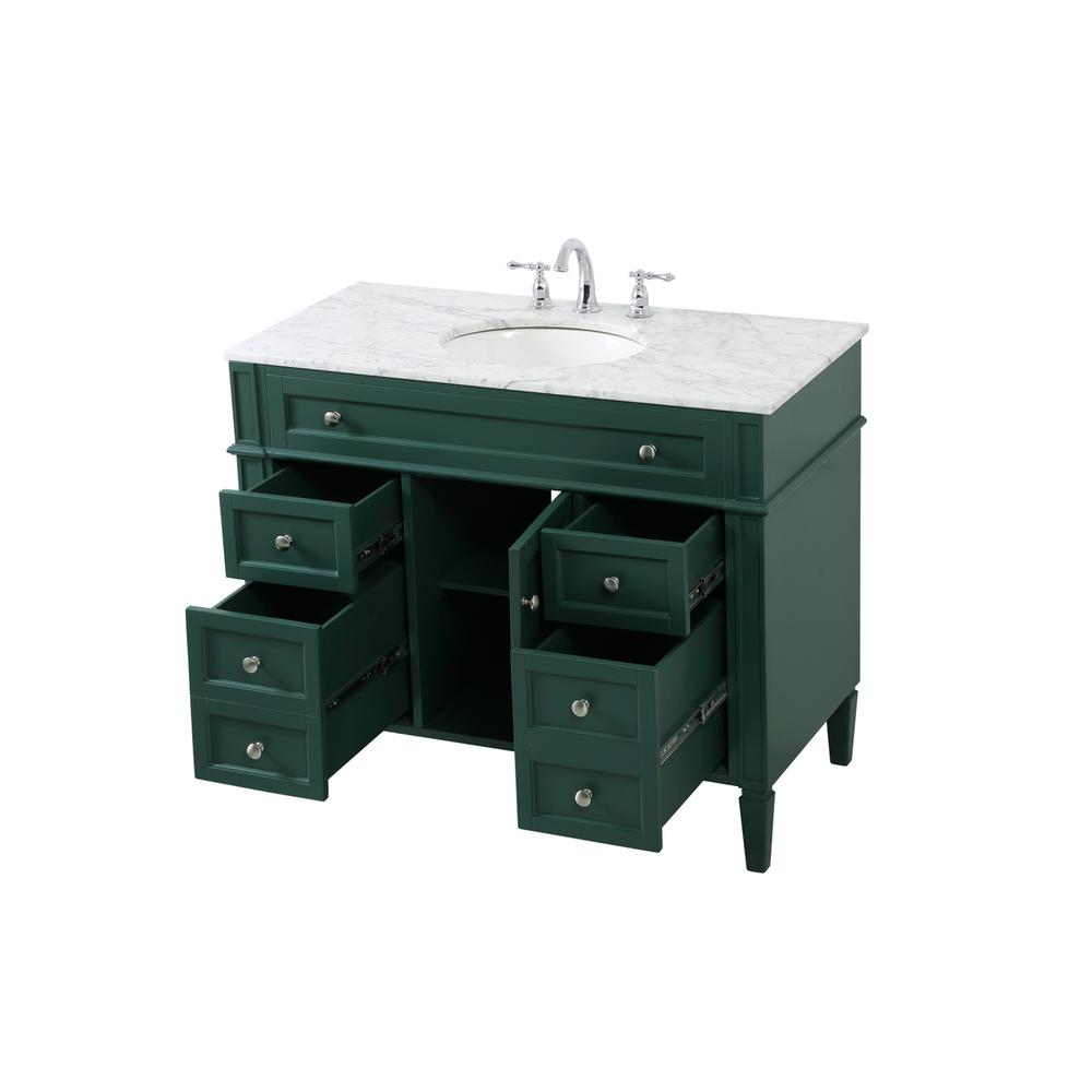 42 inch Single bathroom vanity in green. Picture 9
