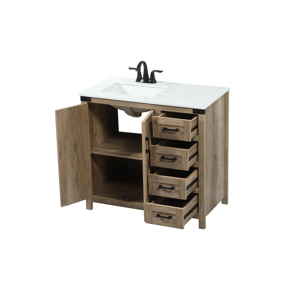 36 inch Single bathroom vanity in natural oak. Picture 9