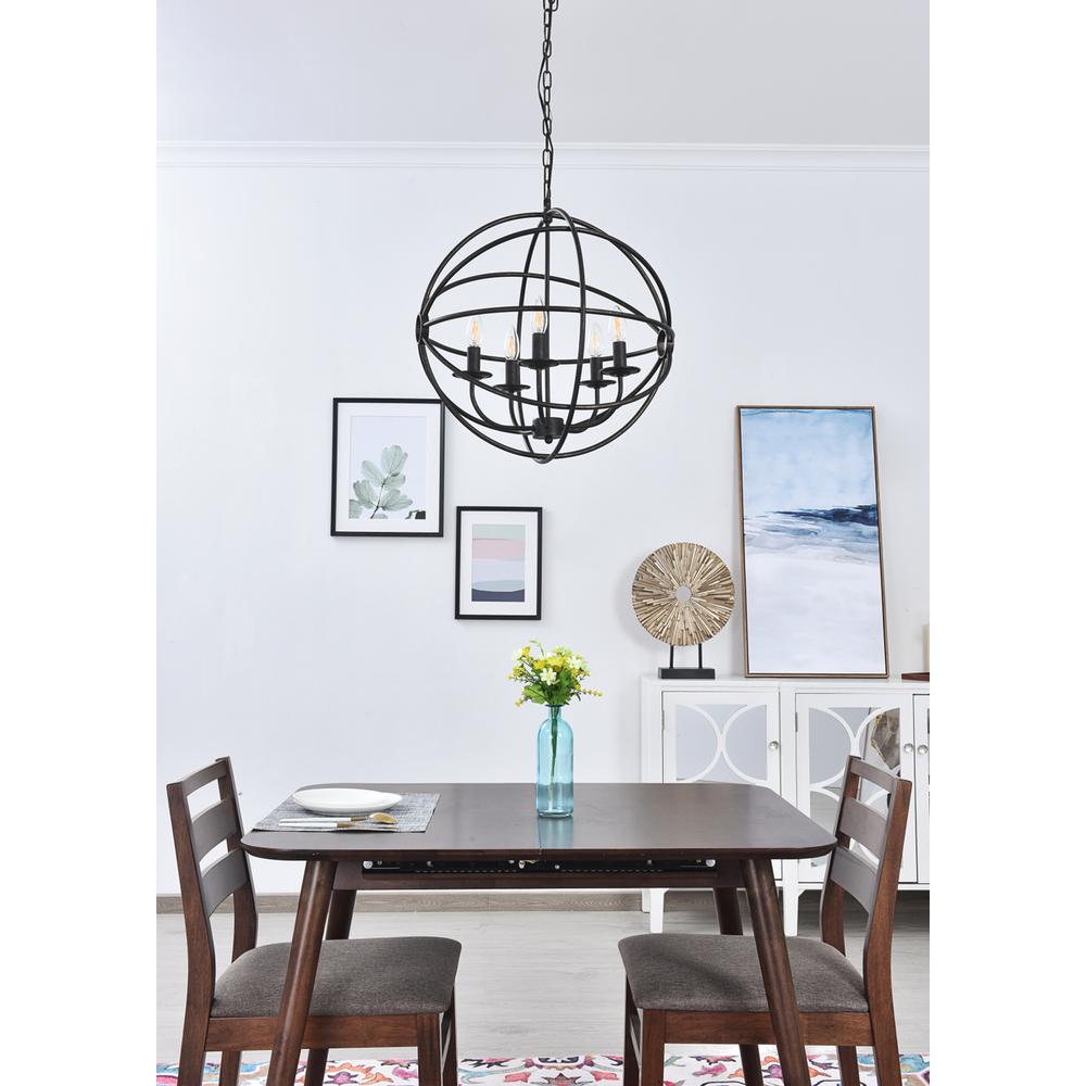Octavia 5 light dark brown Pendant. Picture 13