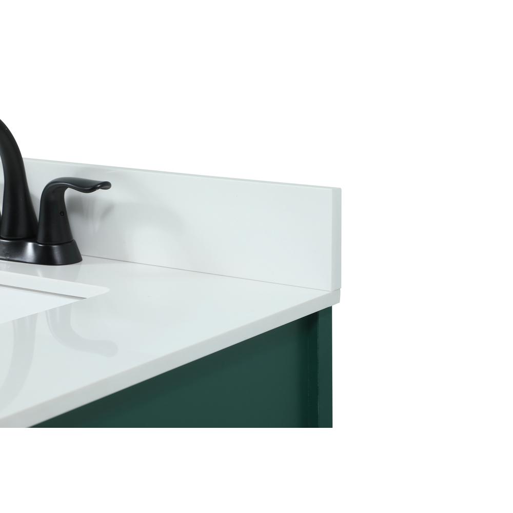 30 inch Single bathroom vanity in green with backsplash. Picture 11