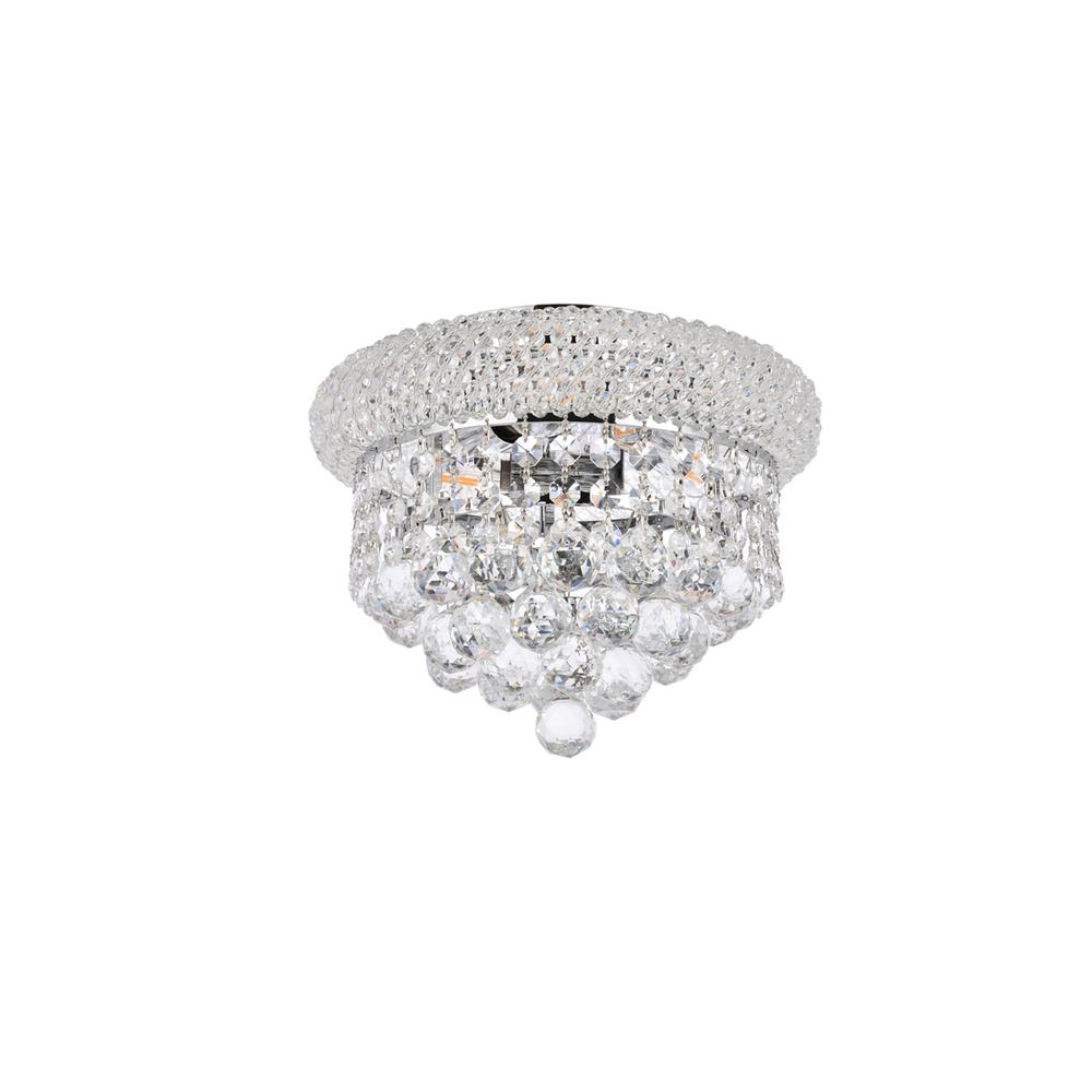 Primo 3 light Chrome Flush Mount Clear Royal Cut Crystal. Picture 2