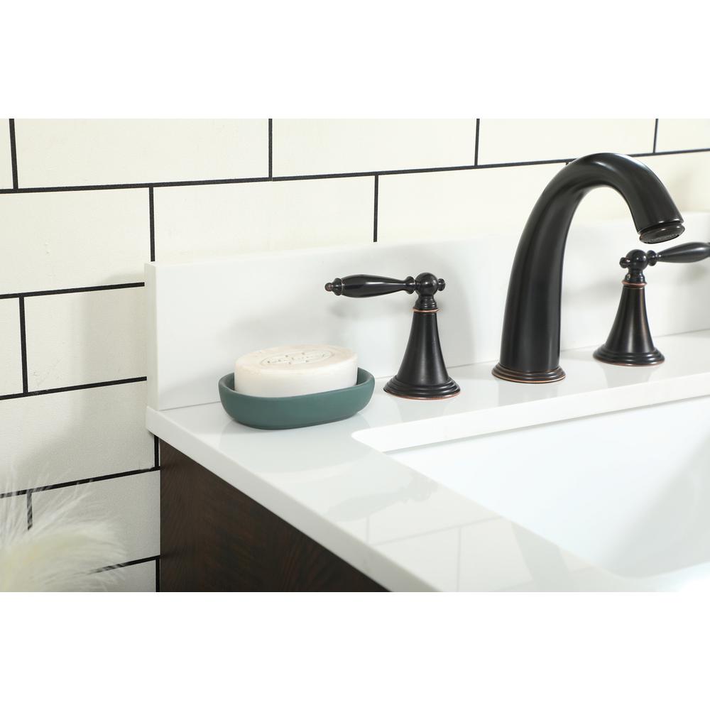 32 inch Single bathroom vanity in expresso with backsplash. Picture 5