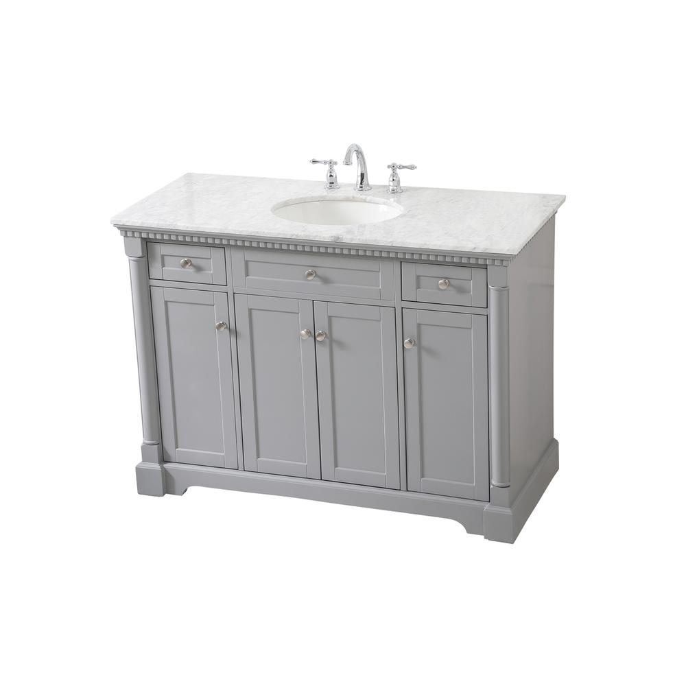 48 inch Single bathroom vanity in  Grey. Picture 8