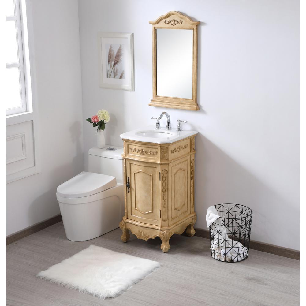 24 inch Single Bathroom vanity in Antique Beige. Picture 9